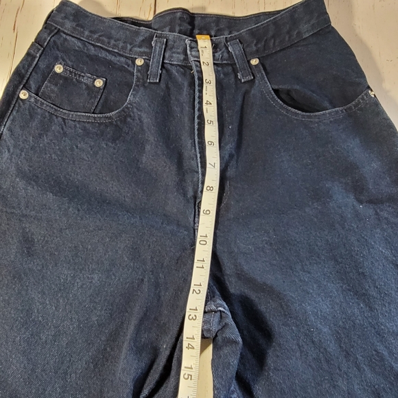 Jordache Dark Blue Wash High Rise Waisted Mom Jeans Tappered Leg Women's Size 12 - Picture 16 of 16
